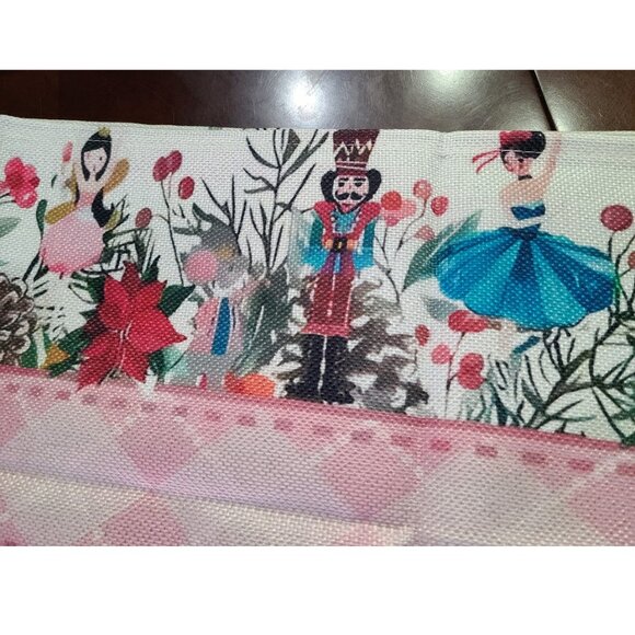 Festive Nutcracker Table Runner - Pink and White - Picture 15 of 16